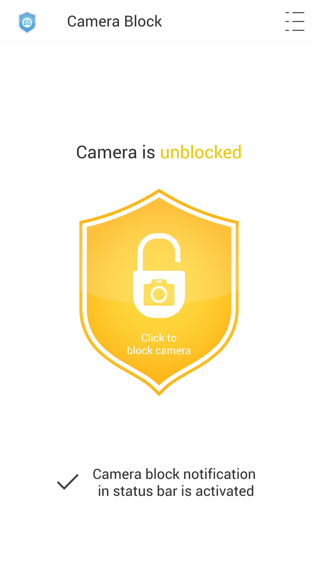 Camera Block Block Screen